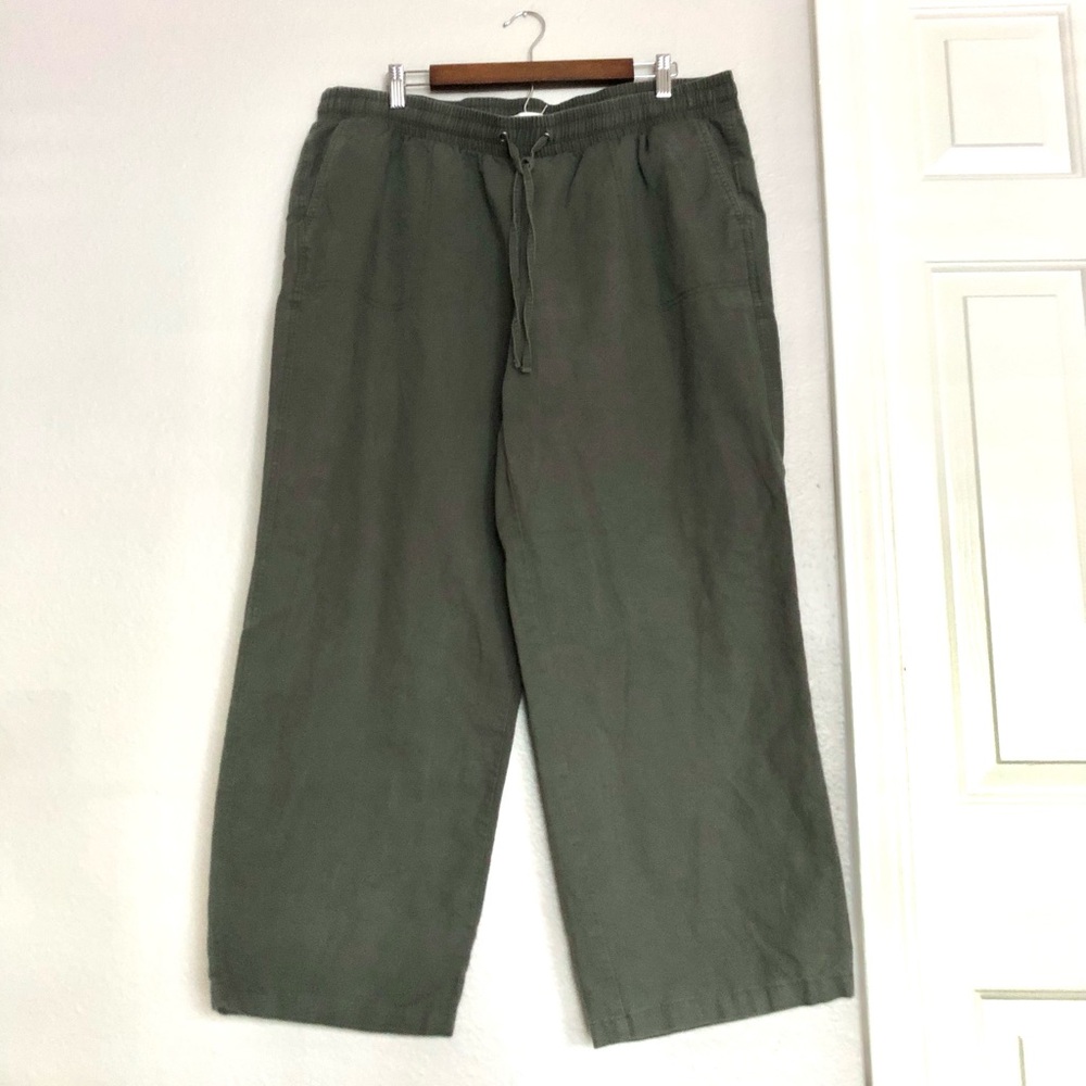 NWOT Amazon Essentials Olive Drawstring Chino Pants
